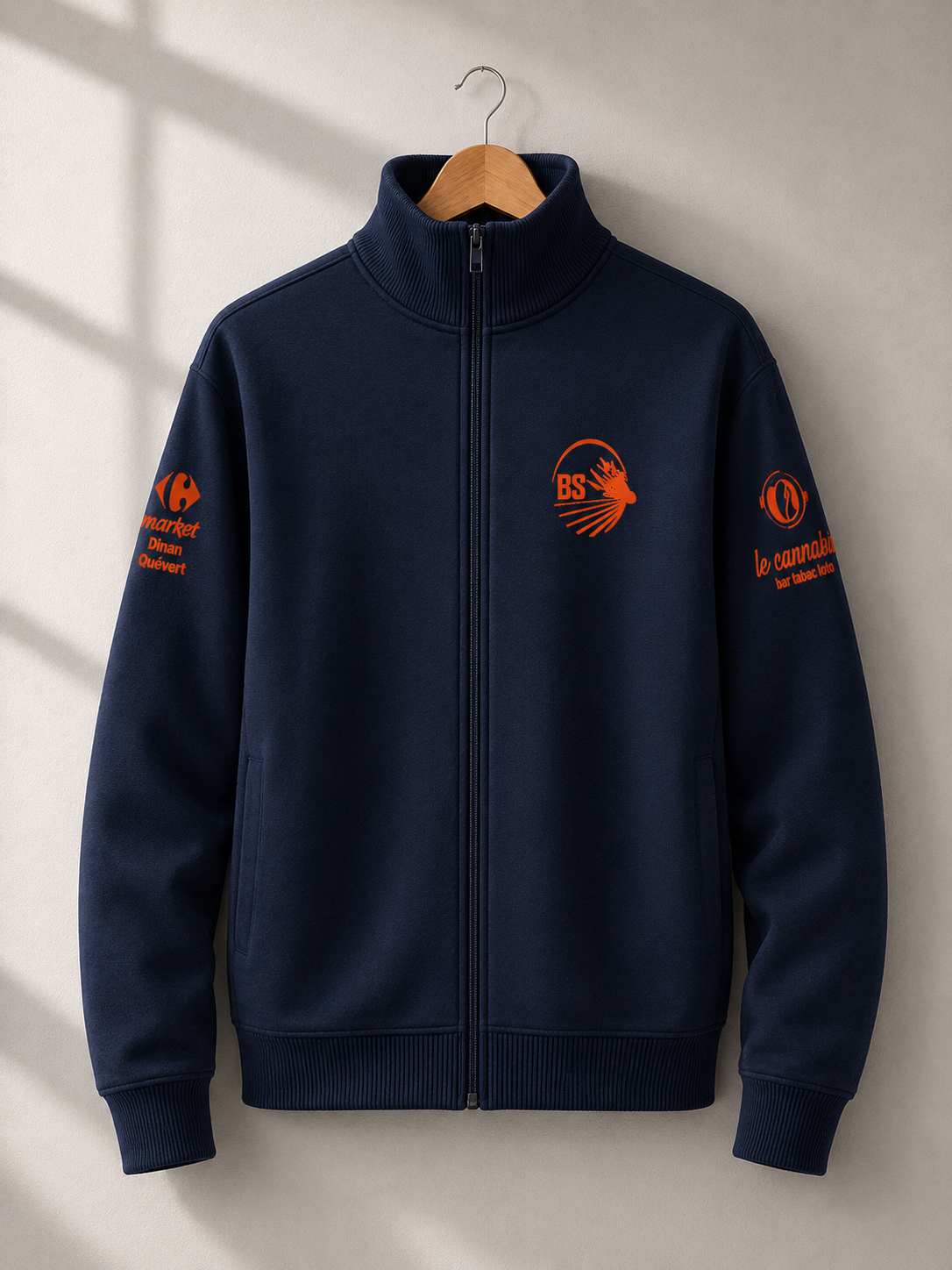 Veste sans capuche full zip du Badminton Samsonnais